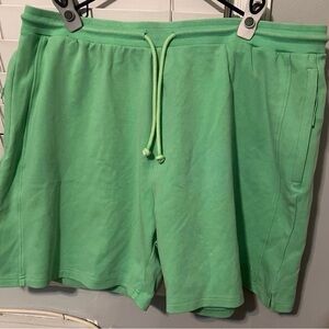 Essential Logo Fleece Shorts - Green 3x
